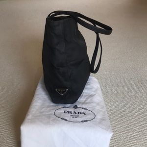 Black Prada Double Strap Purse